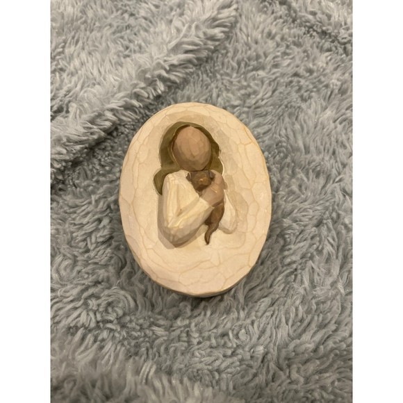 Willow Tree My Friend Paw Print Puppy Dog Trinket Plaque - Picture 1 of 4